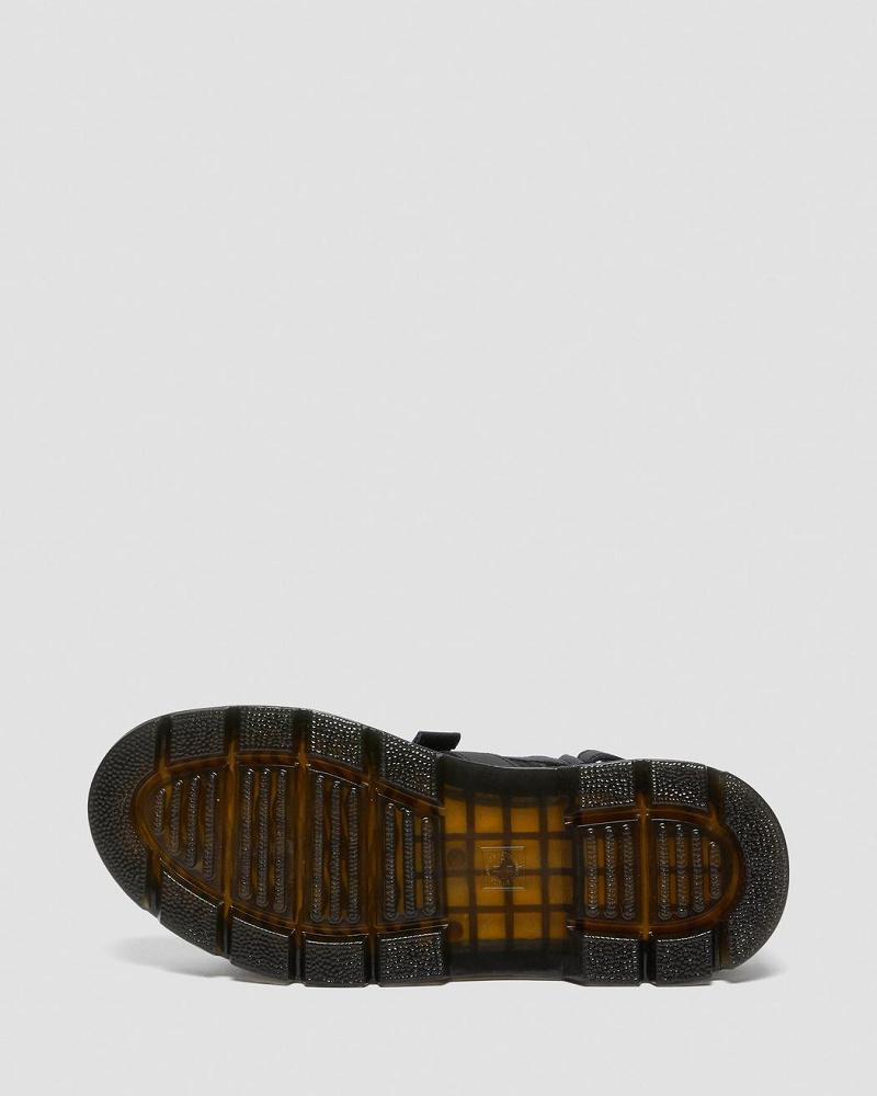 Dr Martens Forster Webbing Sandalen Met Riem Heren Zwart | NL 169MQZ